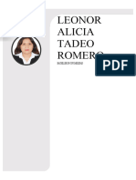 LEONOR ALICIA TADEO ROMERO Currículum Vitae