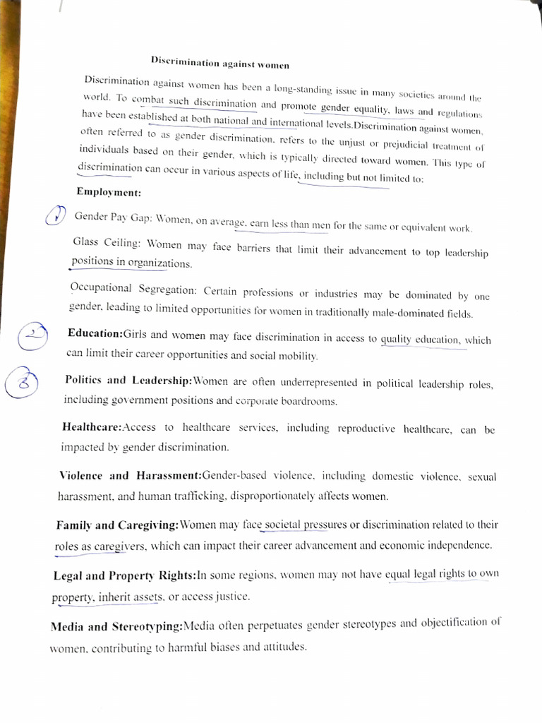 Discrimination Against Women | PDF | Discrimination | Sexism