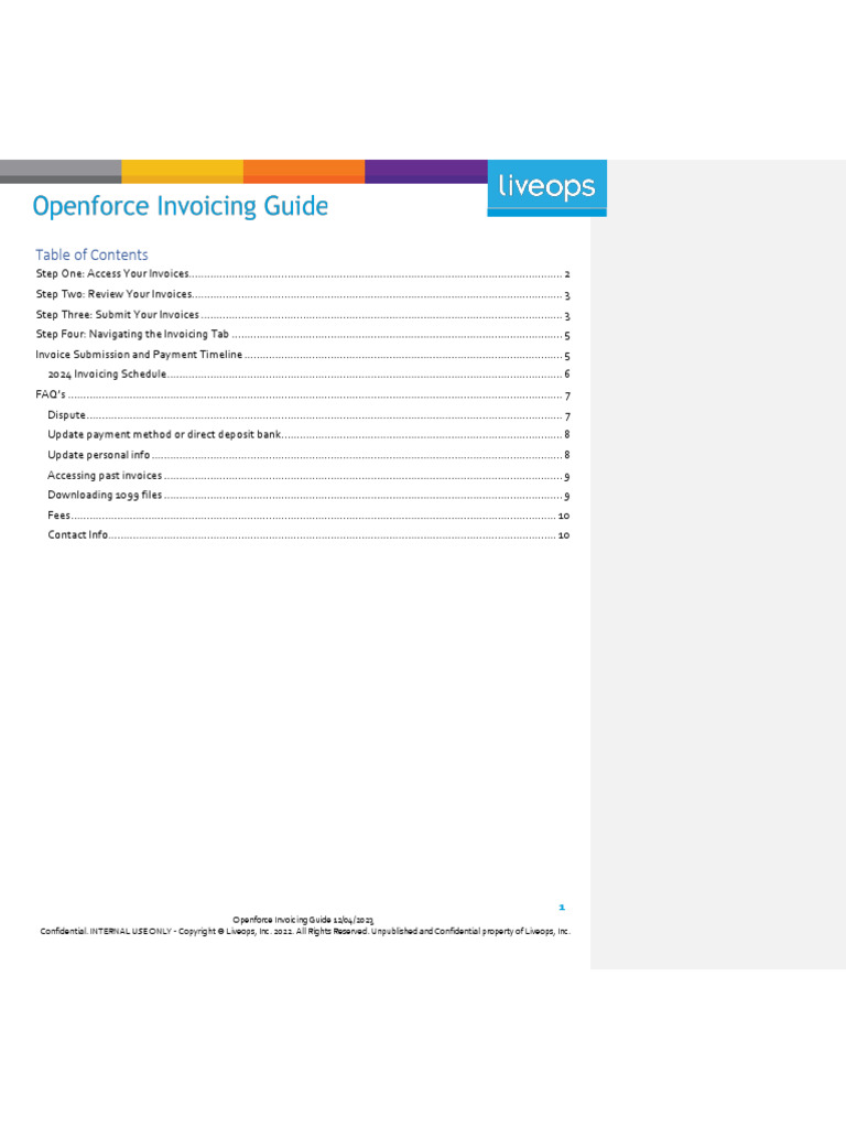 Openforce Invoicing Guide | PDF | Payments | Banks