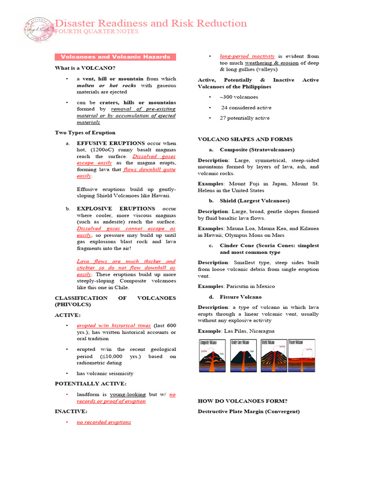 Volcanoes and Volcanic Hazards | PDF | Volcano | Types Of Volcanic ...
