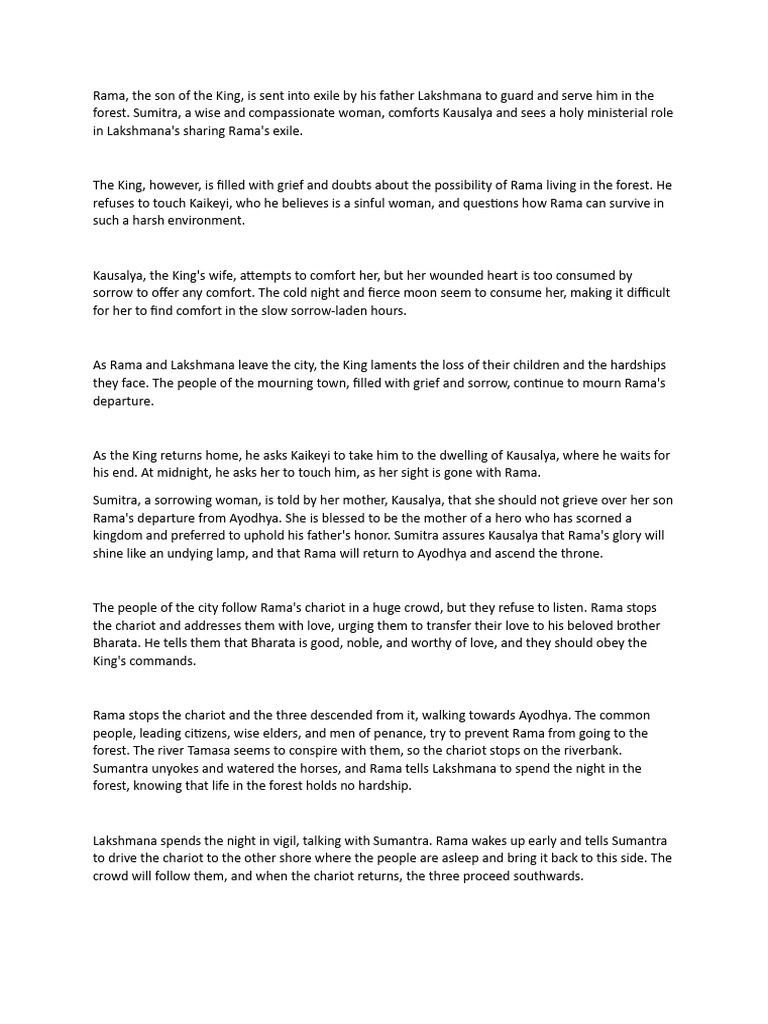 Ramayana Summary 2 PDF Sita Rama