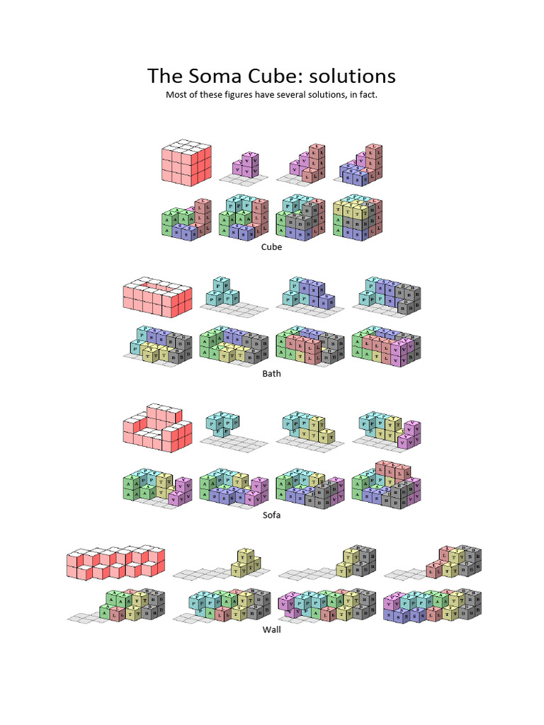 Soma-Cube-handout-solutions | PDF