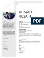 Ahmad Husain CV