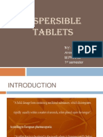 Dispersible Tablets: BY: Ankita Awasthi