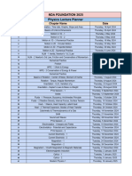 Lecture Planner - Physics - PDF Only