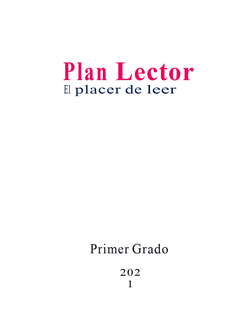 Plan Lector para Primer Grado | PDF