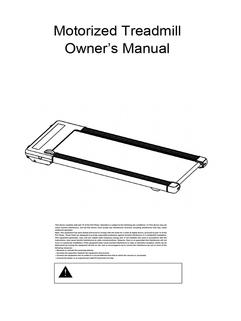 Motorized Treadmill Owner s Manual PDF Electromagnetic Interference Qr Code
