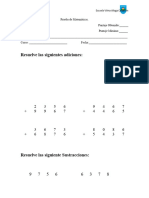 Prueba de Matemáticas