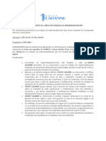 Carta de Garantia Grupo Laganne