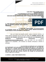 Escrito de Alimentos Nely VS Isaac Oficios de Sujecion A Litigio