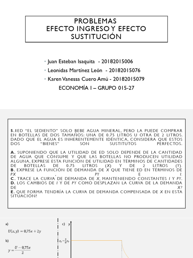 Efectos de Ingreso y Sustitución en Demanda | PDF | Microeconomía ...