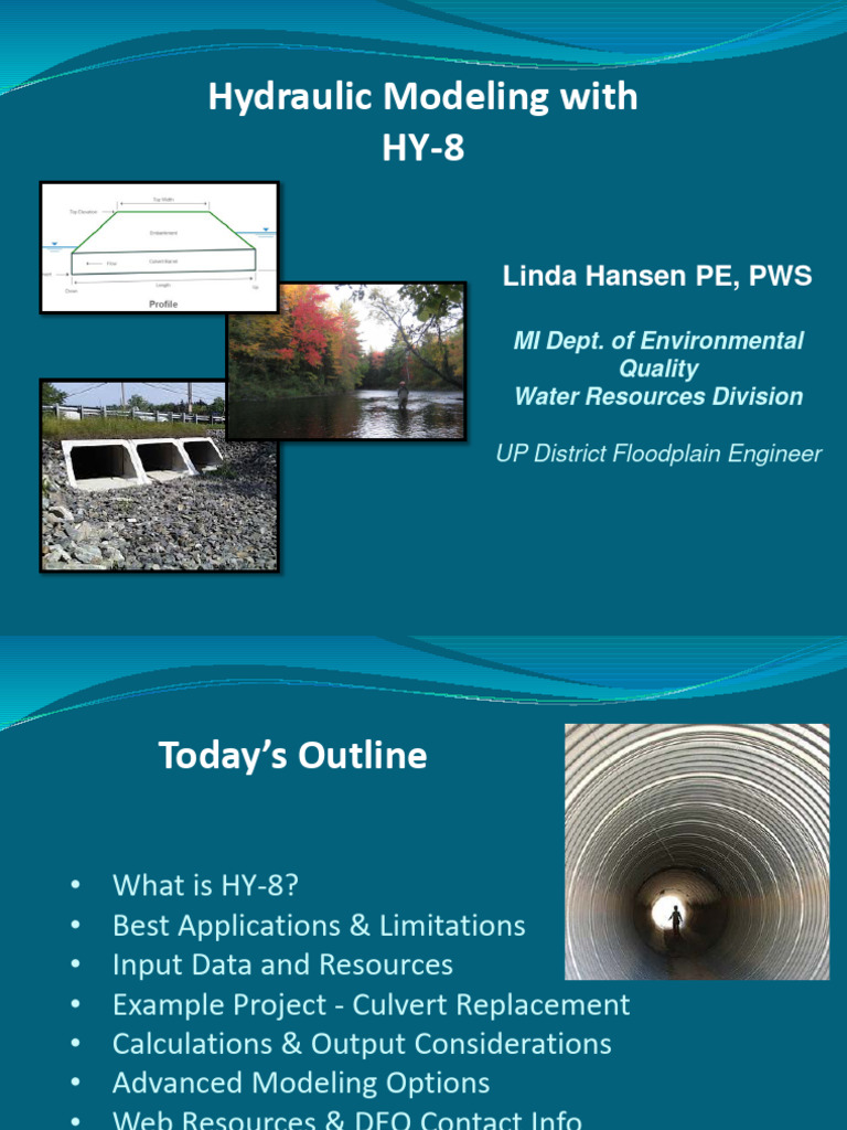 HY-8 Hydraulic Modeling Guide | PDF | Flood | Earth Sciences