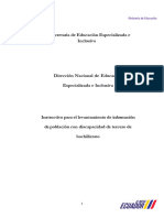 PDF Instructivo para El Levantamiento de Información de Población Con Discapacidad de Tercero de Bachillerato Sierra-Amazonia