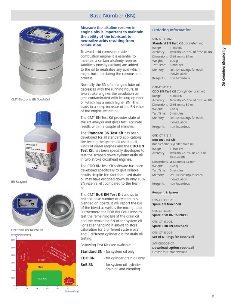 Engine Oil Base Number Testing Kits | PDF | Lubricant | Engines