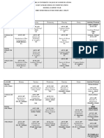 Kysc First Semester Timetable - Final