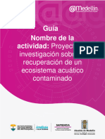 Proyecto de Investigación Sobre La Recuperación de Un Ecosistema Acuático Contaminado