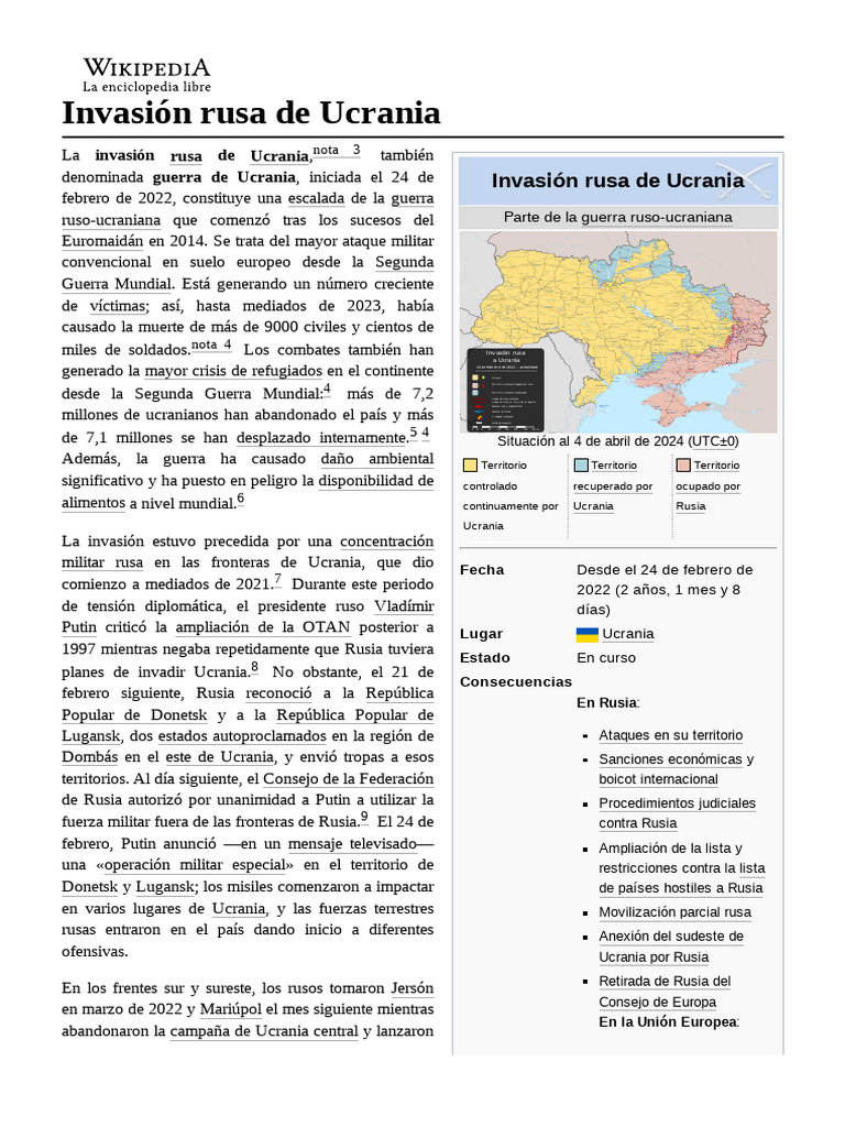 Invasión Rusa de Ucrania | PDF | Conflictos | Ucrania