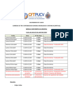Calendario de Clases MATEMÁTICA ELEMENTAL FC