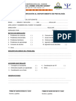 Ficha de Derivación Al Departamento de Psicología - 2023