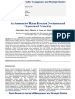 An Assessment of Human Resources Development and Organizational