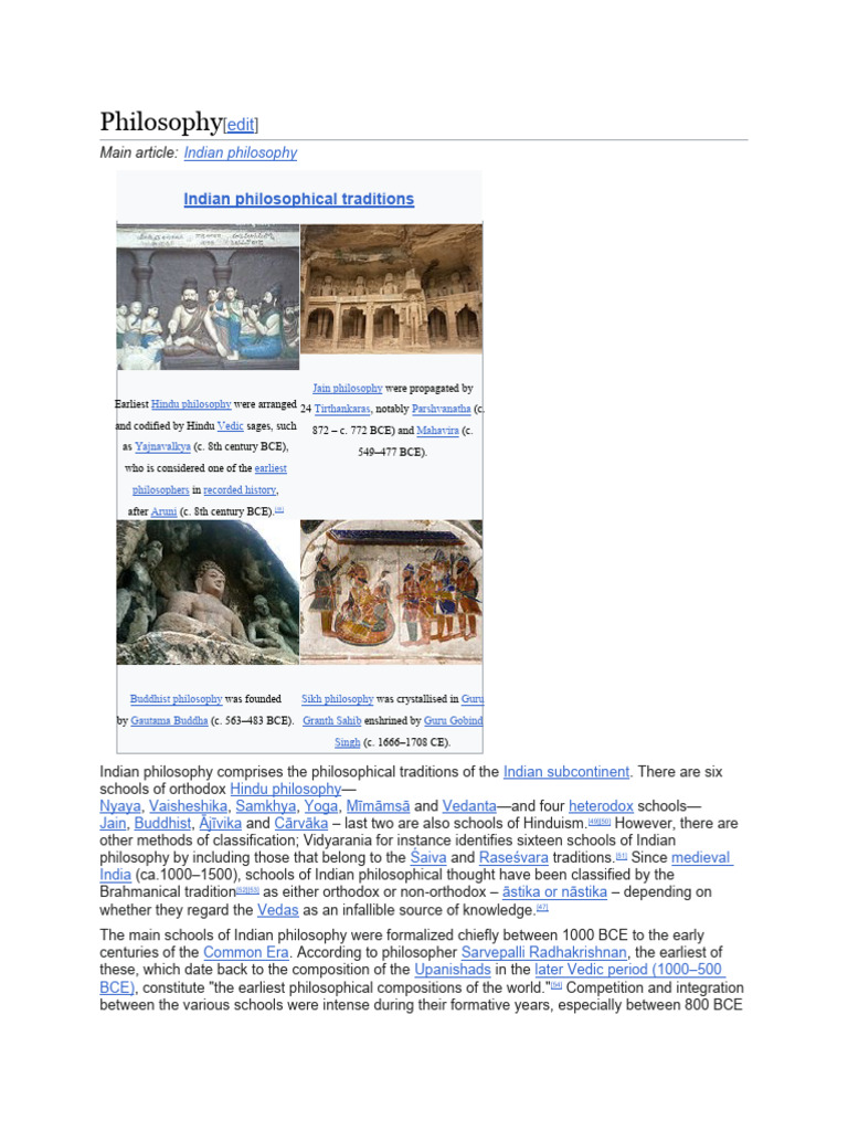 Overview of Indian Philosophy Schools | PDF | Indian Philosophy | Hindu ...