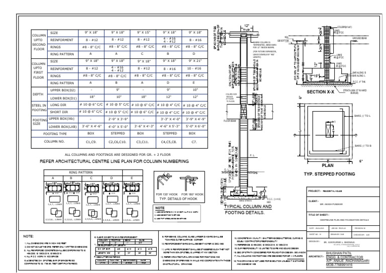 Foundation and Structural Details Guide | PDF | Column | Architectural ...