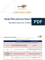 SEBI Grade A 2024 New Live Class Schedule New Batch 19 March