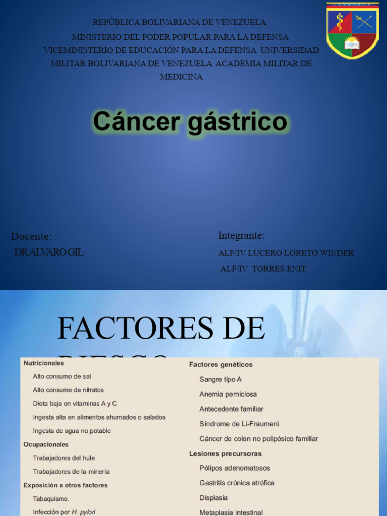 Cancer Gastrico Pdf Estómago Cáncer