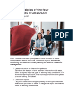 Basic Principles of The Four Components of Classroom Management