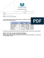 Examen Final Fin de Semana