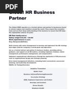 Global HR Business Partner