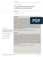 Comparacion analitica entre video de precipitaciòn y una simulaciòn