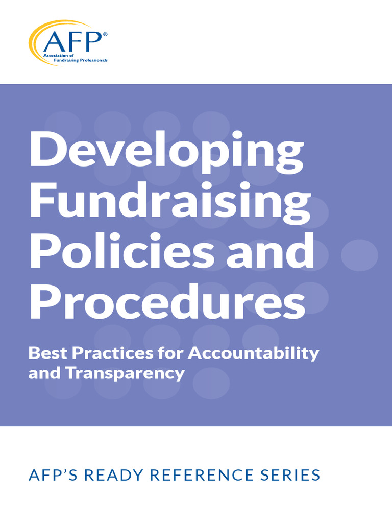 AFP Ready Ref Develop Fund Policies 0119 - 1 | PDF | Fundraising ...