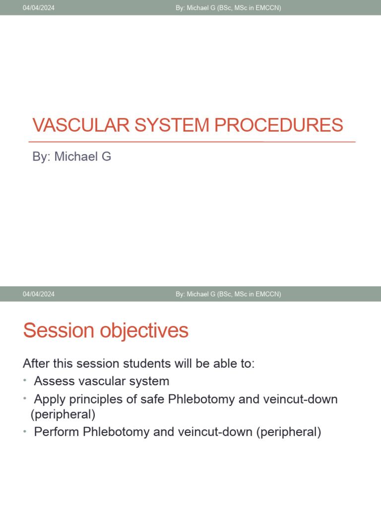 Vascular System Assessment & Procedures | PDF | Medical Ultrasound ...