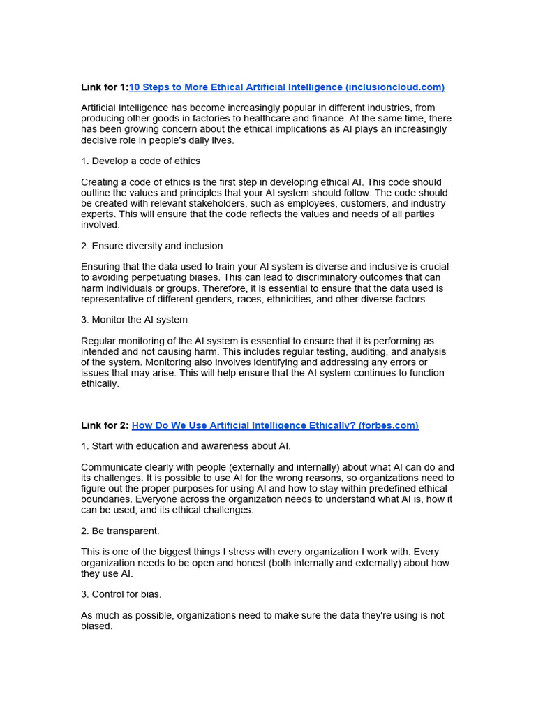 Ethical Guidelines for AI Development | PDF | Artificial Intelligence ...