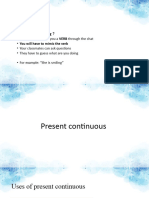 Present Continuous Session #6