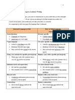 Notes Avoiding Informal Language in Academic Writing