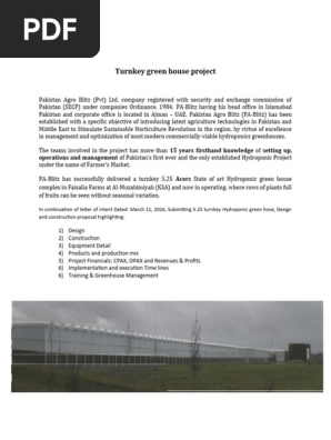 Green House Project Proposal