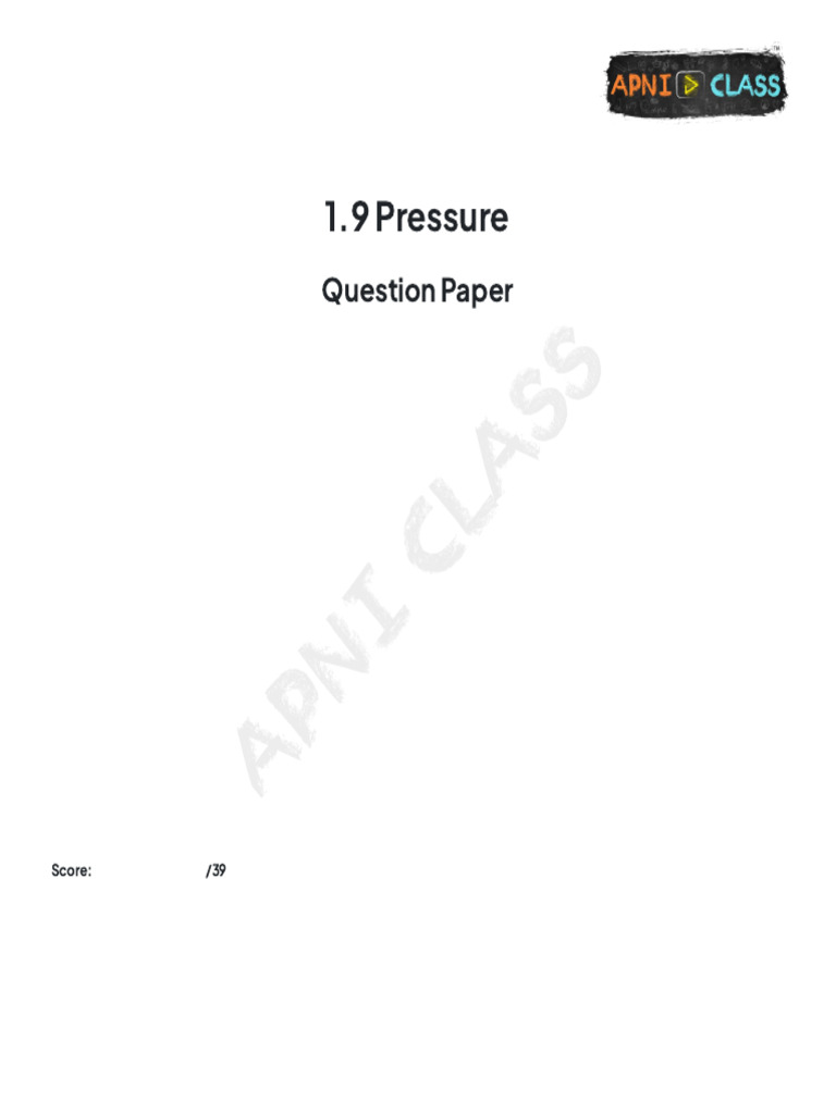 Pressure Pdf Pressure Density
