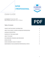 Contact Center Accredited Professional - Exam Guide