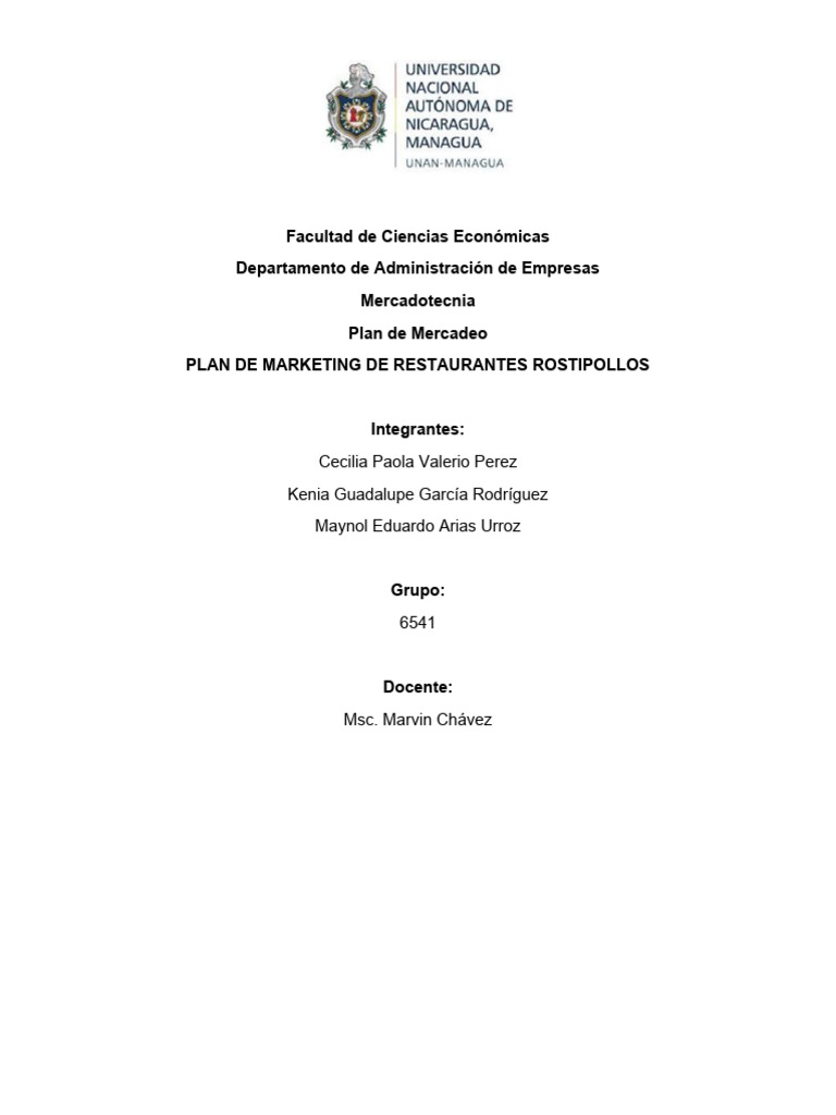 Plan De Marketing Pdf Marketing Business