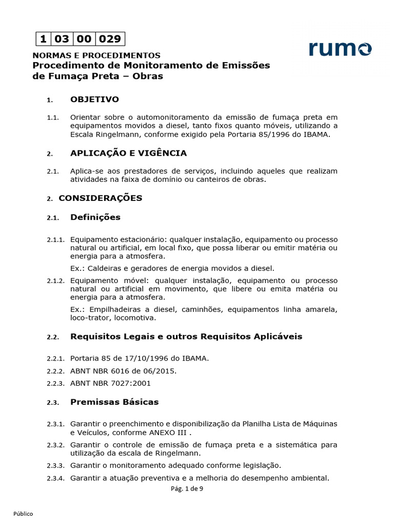 Monitoramento de Fumaça Preta com Ringelmann | PDF | Motores | Diesel
