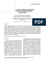 Predictive Value of Plasma Parameters in The Risk of Postpartum Ketosis in Dairy Cows