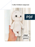 Branco Facil Coelho Orelhudo Amigurumi Receita