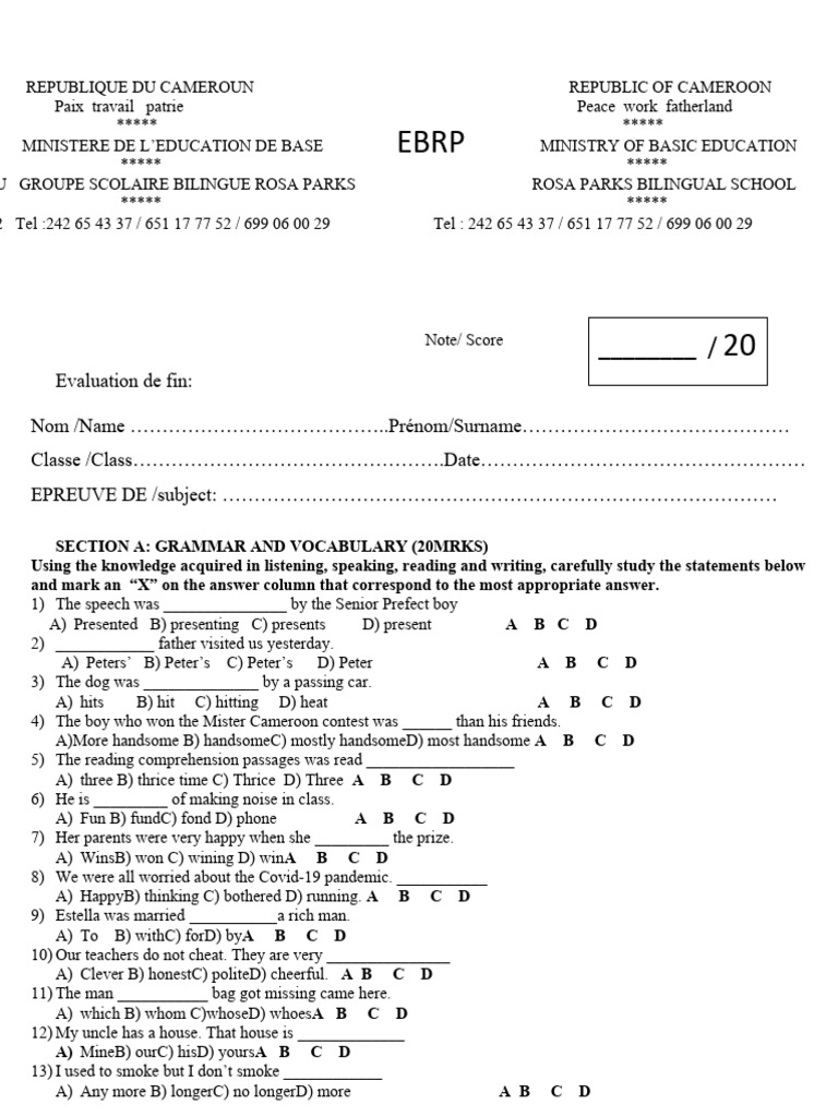 Class Six English Version Guide