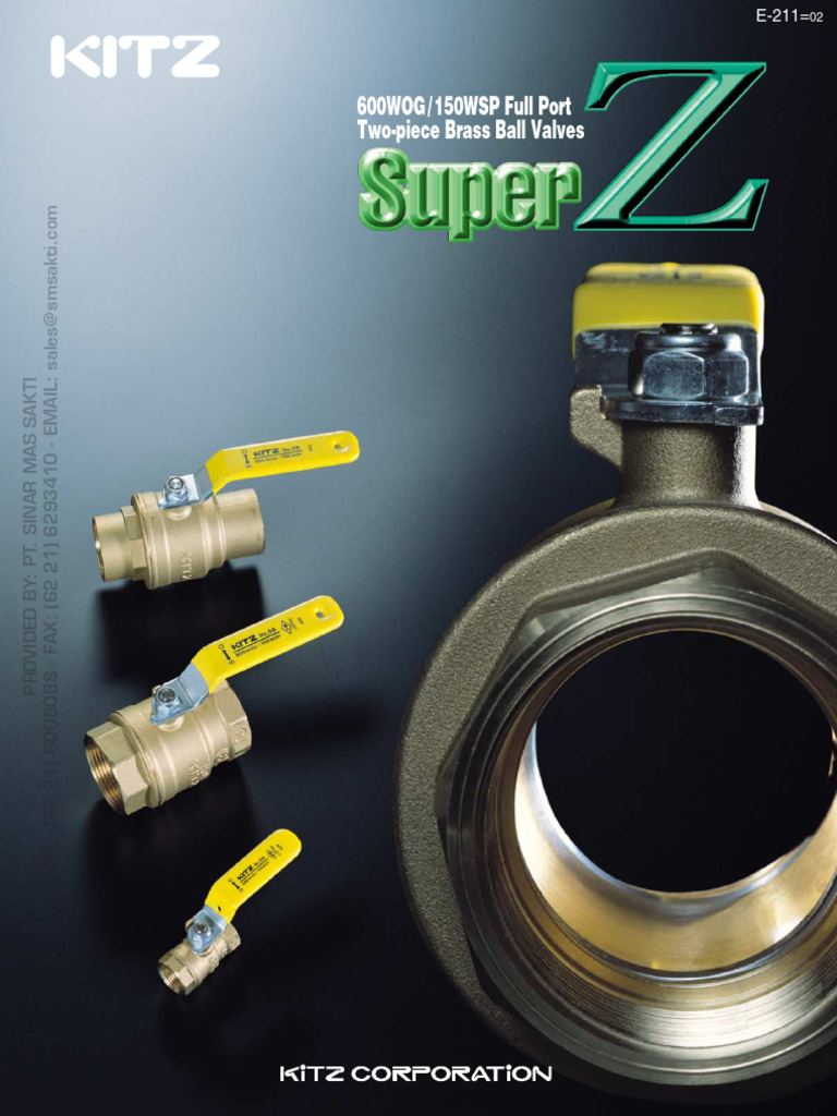 Kitz 600WOG/150WSP Brass Ball Valves | PDF | Pipe (Fluid Conveyance ...