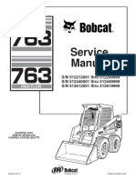 Bobcat 763 Skid Steer Loader 512212001 SERVICE MANUAL
