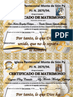 Certificado de Matrimonio Señorai