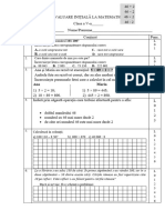 EVALUARE INIȚIALĂ LA MATEMATICĂ 5