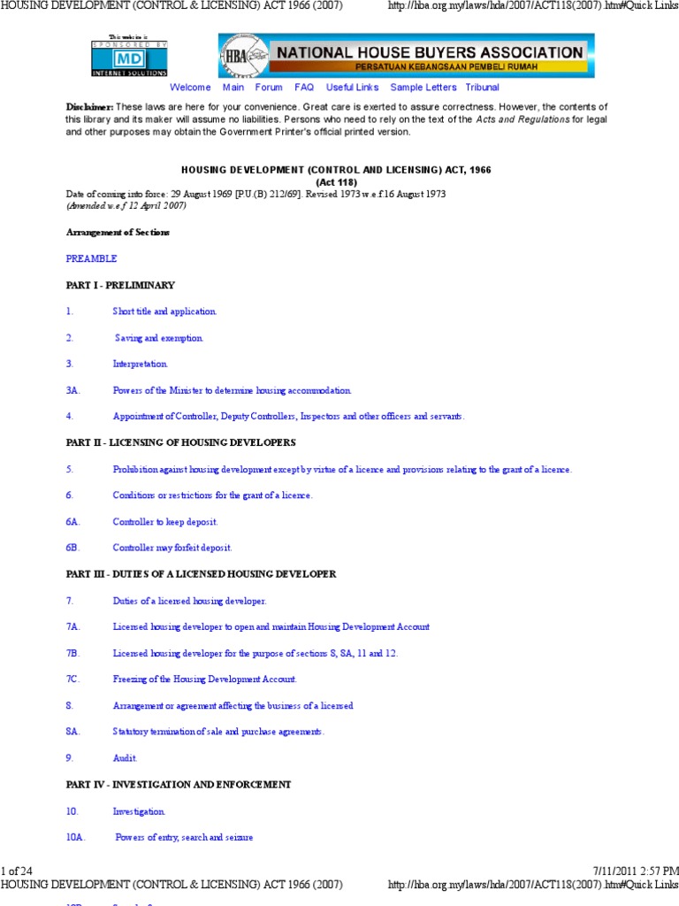 Housing Development Control Licensing Act 1966 2007 Search And Seizure Search Warrant
